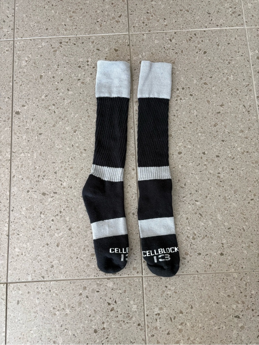 Cellblock13 - Black & Gray Athletic Crew Socks